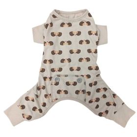 Fashion Pet Hedgehog Dog Pajamas Gray (Option: large)