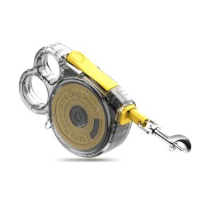 Mini Retractable Dog Leash - For Small Pets Lightweight Design Easy To Use Ideal For Outdoor Use (Color: Yellow)