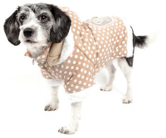 Polka-Dot Couture-Bow Pet Hoodie Sweater (size: medium)